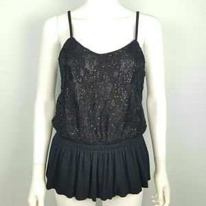 Express Black Peplum Top